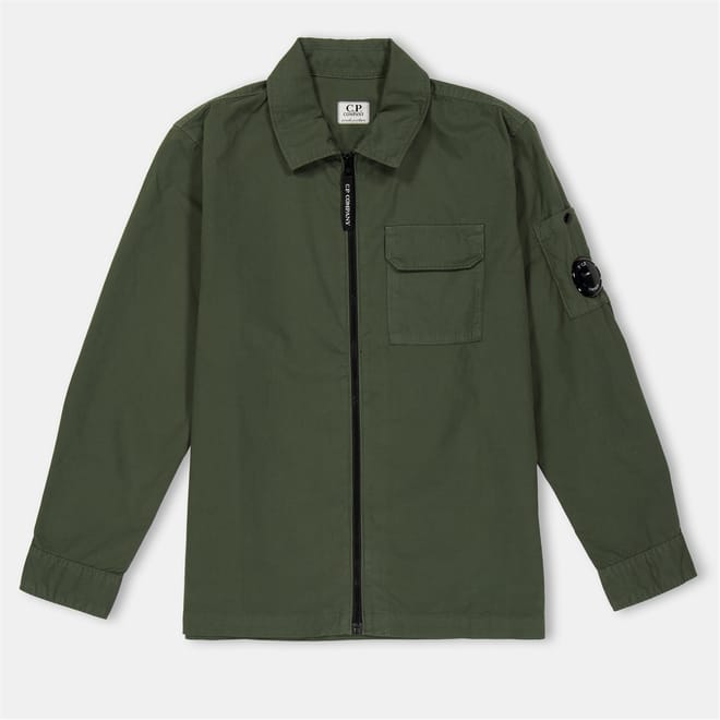 Solid Patterned Chest Pocket Overshirt