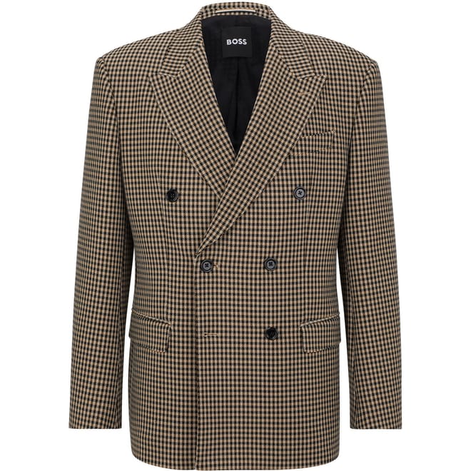 Houndstooth Patterned Blazer