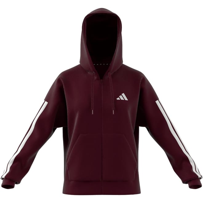 Womens Essentials 3 Stripe Zip Track Hoodie
