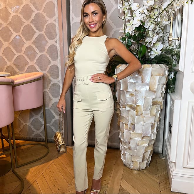 High Neck Cargo Jumpsuit