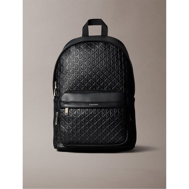 Round Shape Embossed Backpack with Key Clip