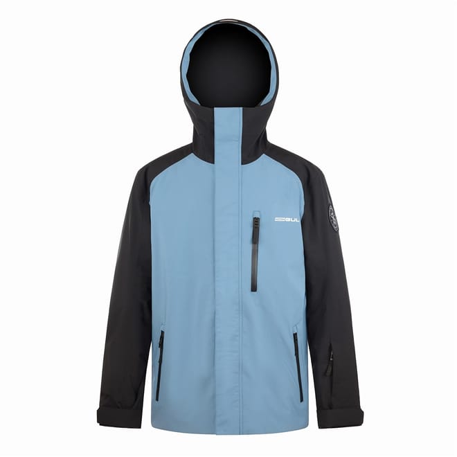 Mens Hooded Neck Color Block Ski Jacket