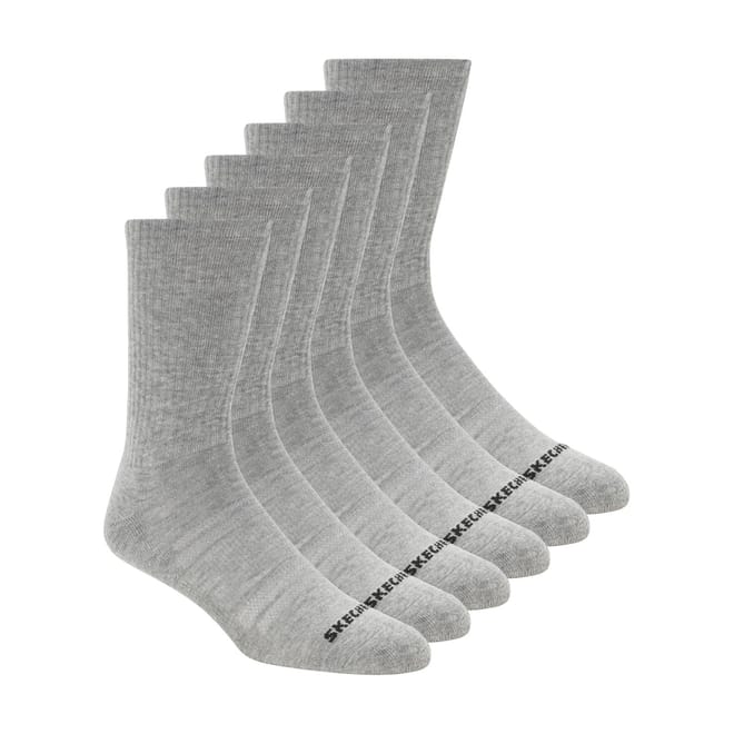 6 Pack Crew Long Socks