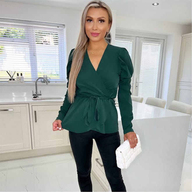 Wrap Long Sleeve Top