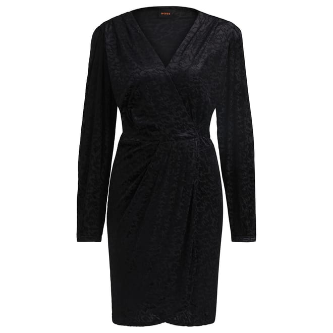 Edevoras V-Neck Long Sleeve Knee Length Dress