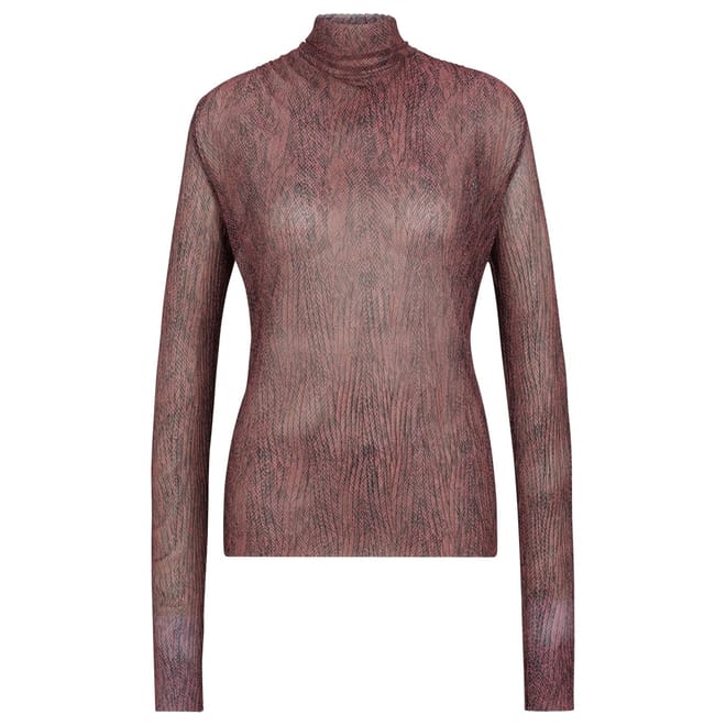 Mock Neck Long Sleeve Slim Fit Top