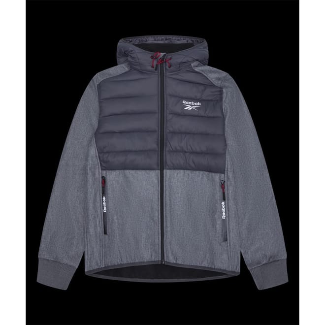 Solid Patterned Hooded Neck Ribbed Cuff Rain Jacket