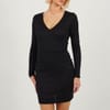 Neck Long Sleeve Mini Dress