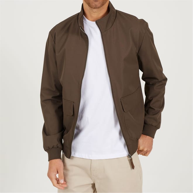 Mens Funnel Neck Bomber Jacket