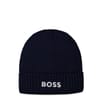 Asport Wordmark Embroidered Logo Ribbed Cord Effect Turn Up Brim Beanie
