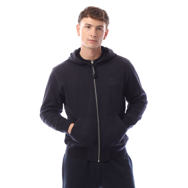 Diagonal Raised Fleece Logo Full-Zip Hoodie