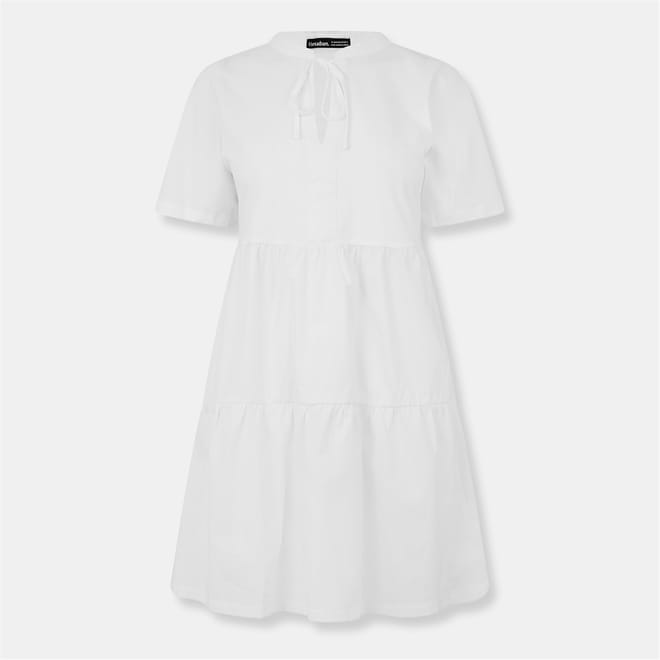 Alexis Tie Neck Short Sleeve Mini Dress