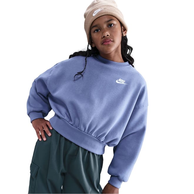 Sportswear Club Fleece Big Kids (girls) Boxy Crewneck Sweatshirt