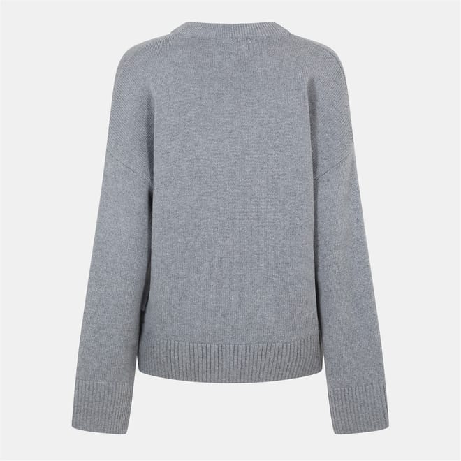 Crew Neck Drop Shoulder Long Sleeve Sweater