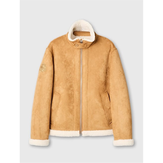 Ashcroft Solid Patterned Aviator Jacket