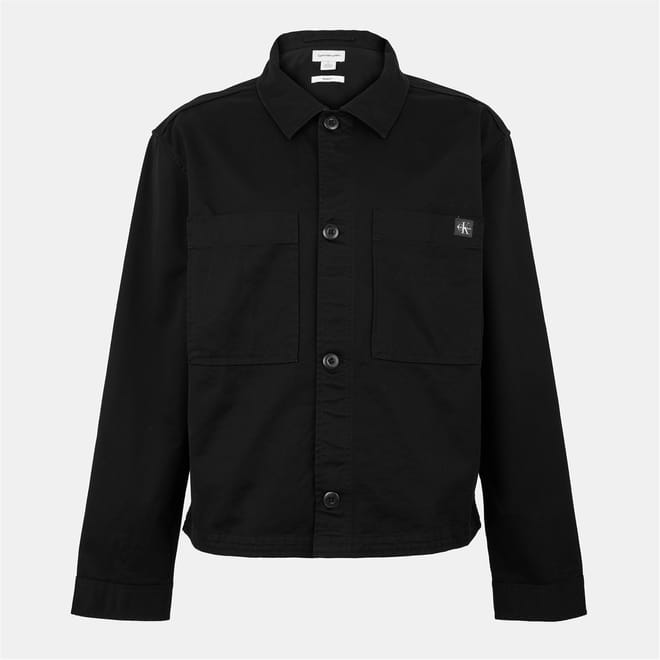 Solid Patterned Shirt Collared Overshirt