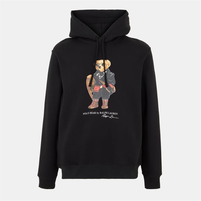 Teddy Bear Print Hooded Neck Long Sleeve Sweatshirt