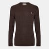 Mens Marlow Merino Wool Blend Cable Knitted Jumper