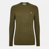 Mens Marlow Merino Wool Blend Cable Knitted Jumper