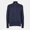 Mens Rib Zip Funnel Cardigan Sweaters