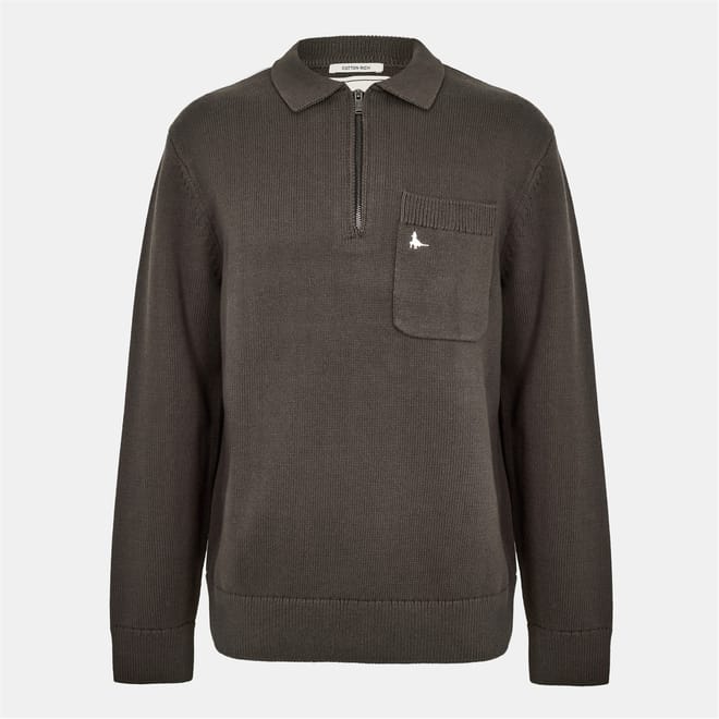 Long Sleeve Zip Knit Polo