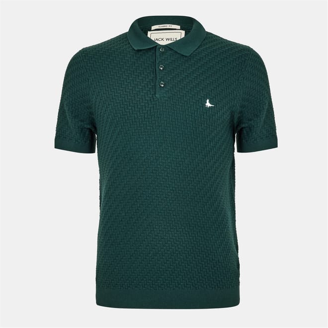 Mens Short Sleeve Knit Polo