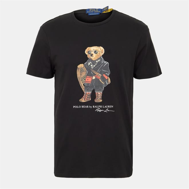 Ski Bear Graphic Crew Neck Short Sleeve T-Shirt