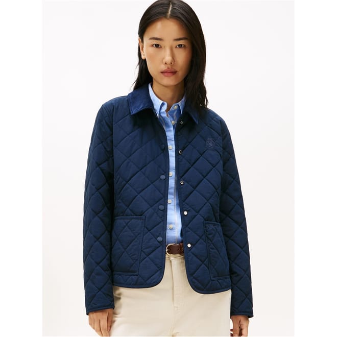 Snap Button Quilted Slim Jacket