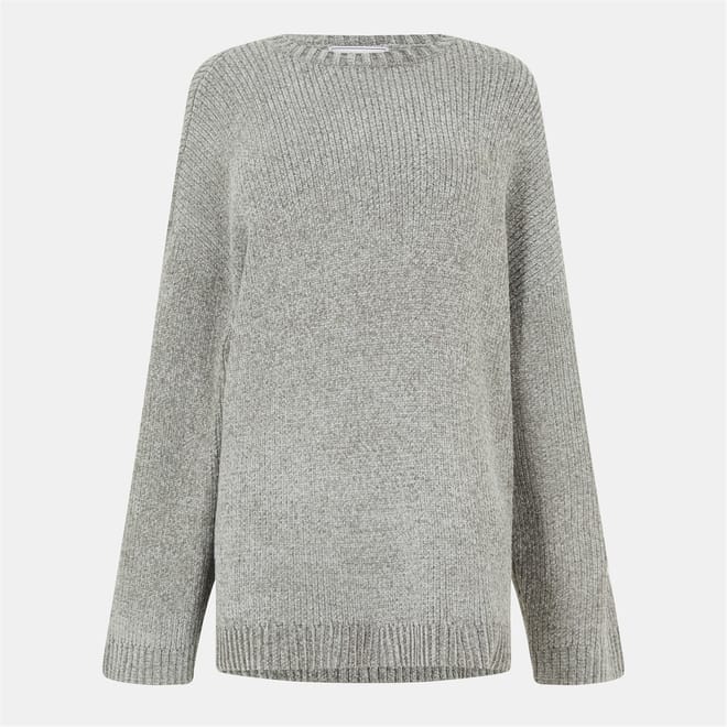 Chenille Crew Neck Long Sleeve Sweater