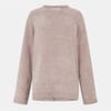 Chenille Crew Neck Long Sleeve Sweater