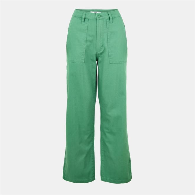 Union Relaxed Solid Patterned Wide Leg Cargo Pants