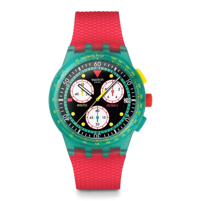 Chronograph Racing Rubber Single Wrap Analogue Watch