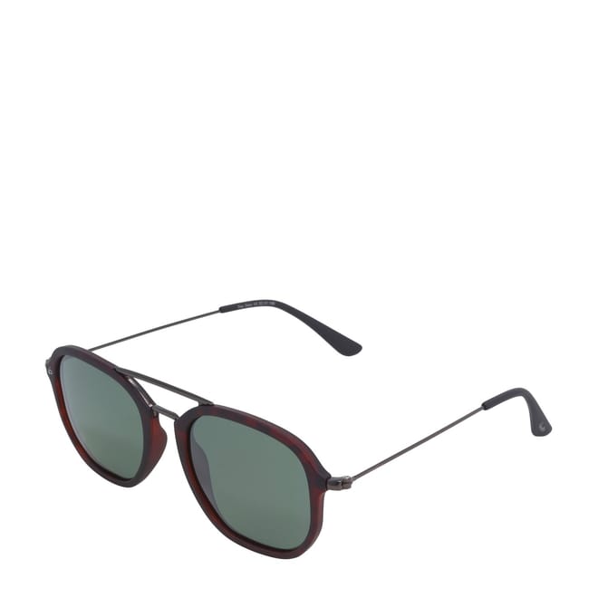 R The Dale Double Bridge Rectangle Sunglasses