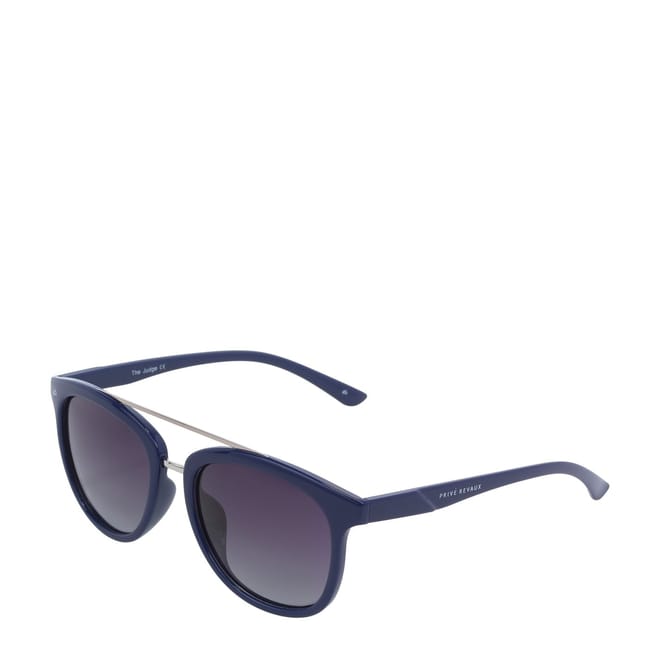 R The Judge Rectangle Double Bridge Sunglasses