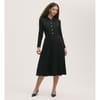 Lucia Collared Neck Long Sleeve Midi Dress