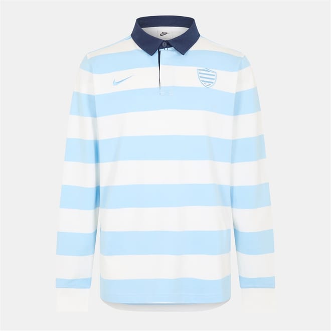 Racing 92 Collared Long Sleeve Rugby Shirt