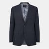 Jasper Solid Patterned Notch Collared Suit Jacket