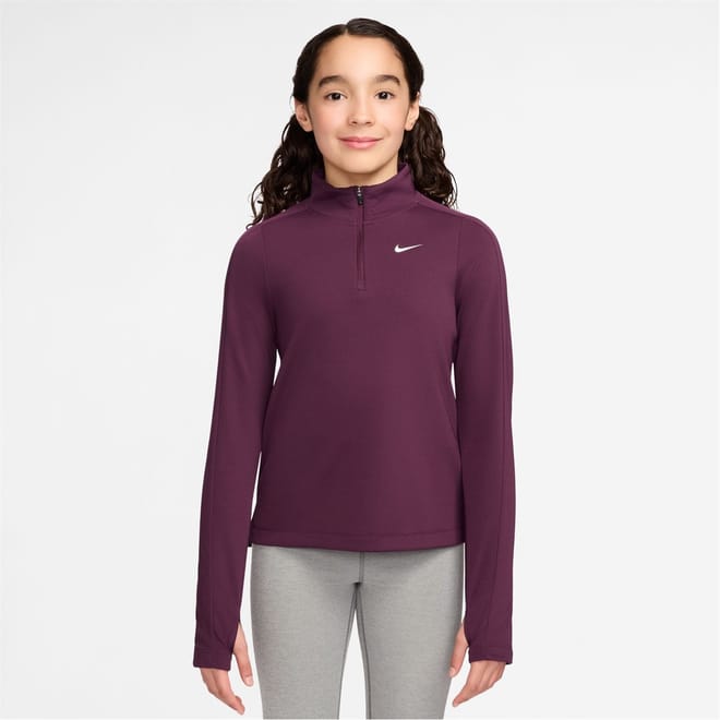 Older Girls Dri Fit Long Sleeve Half Zip