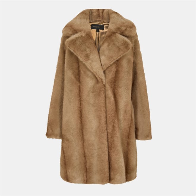 Faux Fur Relaxed Fit Teddy Jacket