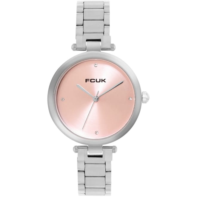 Silver Case Round Shape Silver Strap Quartz Watch