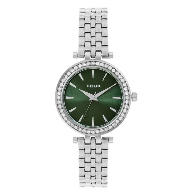 Silver Case Round Shape Silver Strap Quartz Watch