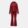 Hooded Zip Neck Long Sleeve Solid Patterned Jumpsuit