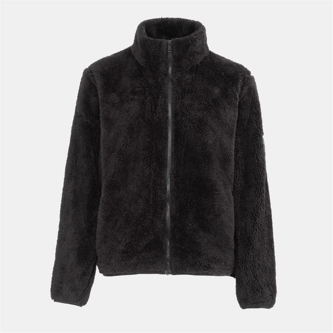 Full Zipper Solid Patterned Jacket