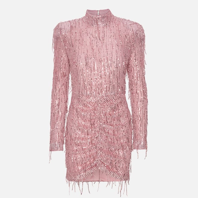 Sequin Fringe Mini Dress