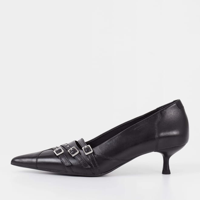 Lykke Leather Kitten Heeled Court Shoes
