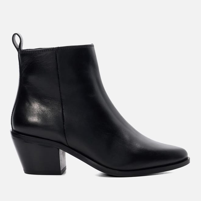 Papz Leather Western Ankle Boots