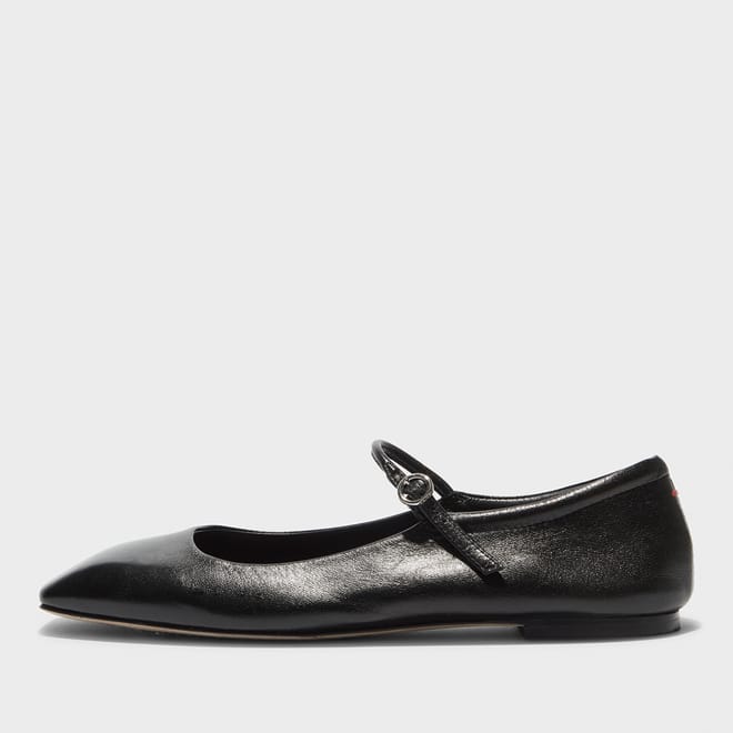 Leather Mary Jane Flats Sandals