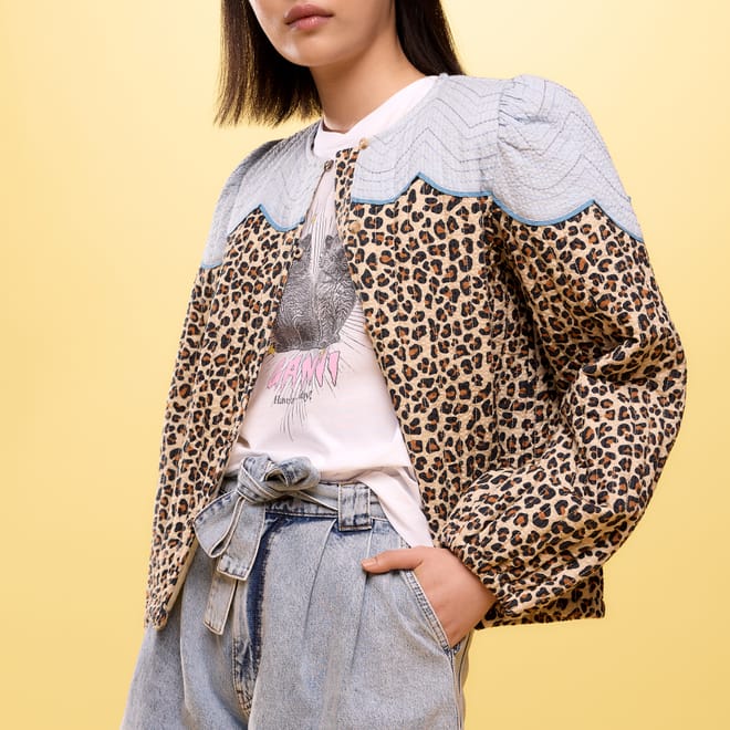 Leopard Jacket With Clouds