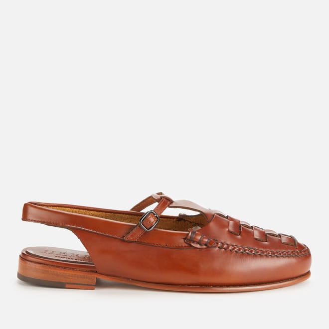 Roqueta Leather T-Bar Sling Back Flats