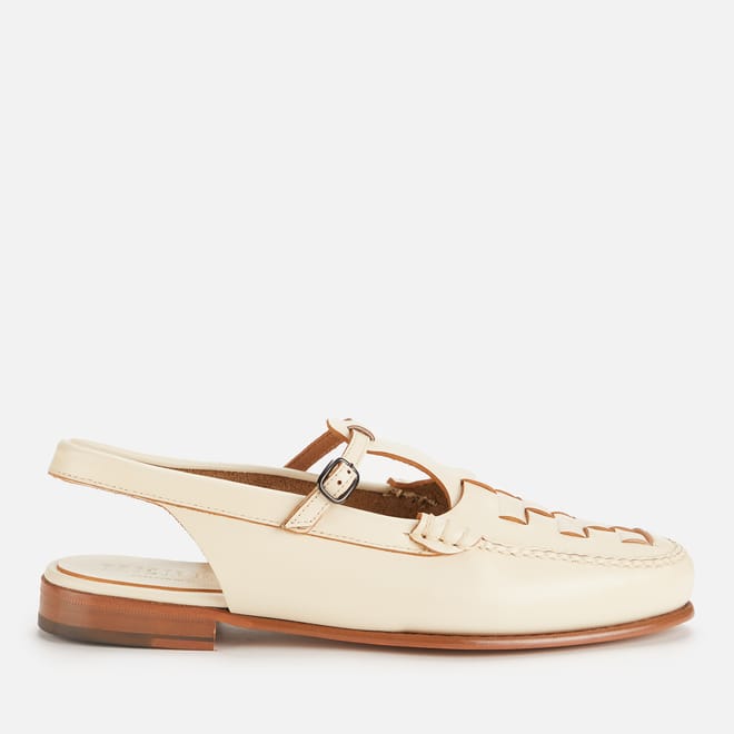 Roqueta Leather T-Bar Sling Back Flats